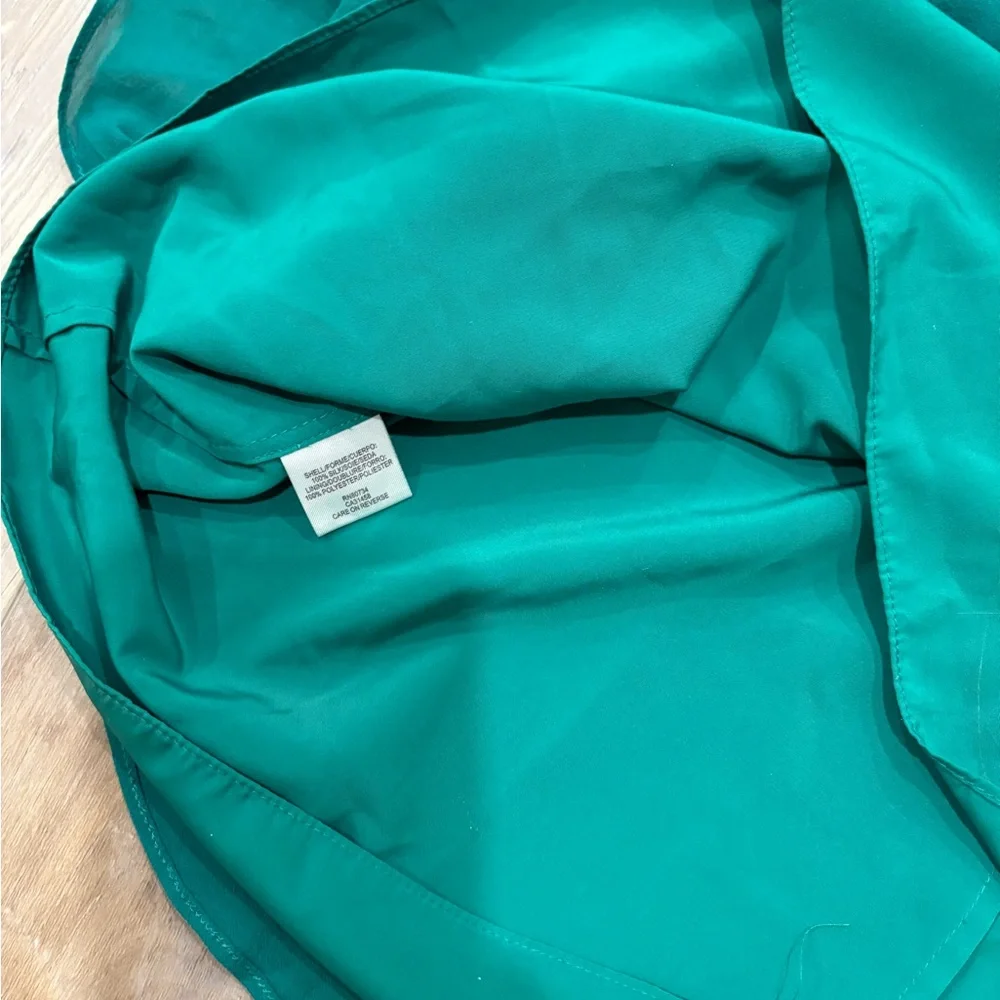 Pinko Turquoise Mini Dress with Ruffle Sleeves - Picture 7 of 7